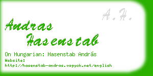andras hasenstab business card